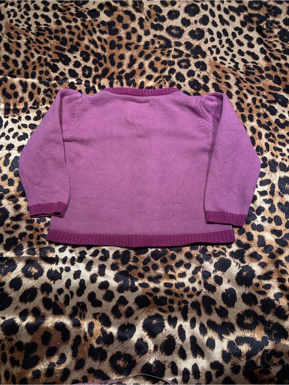 Y2K OshKosh B’Gosh Purple Cardigan with Hearts & Birds